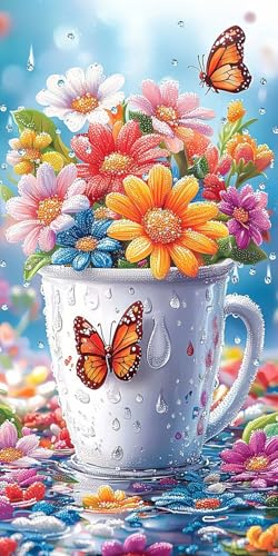 5D Diamond Painting Erwachsene, Diamant Malerei Kinder Anfänger, DIY Blumen Schmetterlinge Diamant Painting Bilder Erwachsene Bastelset Geeignet Als Geschenk, Zur Entspannung und Wanddeko 30x60cm y367 5D Diamond Painting Erwachsene, Diamant Malerei Kinder Anfänger, DIY Blumen Schmetterlinge Diamant Painting Bilder Erwachsene Bastelset Geeignet Als Geschenk, Zur Entspannung und Wanddeko 30x60cm y367 von HHQGOUYG