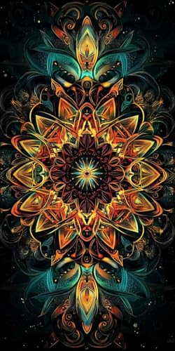 5D Diamond Painting Erwachsene, Diamant Malerei Kinder Anfänger, DIY Mantaro Blumen Diamant Painting Bilder Erwachsene Bastelset Geeignet Als Geschenk, Zur Entspannung und Als Wanddeko 100x200cm y-526 von HHQGOUYG