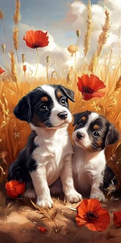 Blumen Hund Diamond Painting Erwachsene, 5D Diamant Kunst Kinder Kits, DIY Erwachsene Mosaikherstellung Basteln Diamant Malerei Bilder Set für Weihnachten Wanddekoration, Geschenke 20x40cm t-344 Blumen Hund Diamond Painting Erwachsene, 5D Diamant Kunst Kinder Kits, DIY Erwachsene Mosaikherstellung Basteln Diamant Malerei Bilder Set für Weihnachten Wanddekoration, Geschenke 20x40cm t-344 von HHQGOUYG