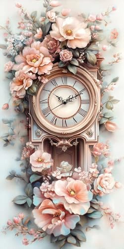 Blumen Tisch Diamond Painting Erwachsene, 5D Diamant Kunst Kinder Kits, DIY Erwachsene Mosaikherstellung Basteln Diamant Malerei Bilder Set für Weihnachten Wanddekoration, Geschenke 40x80cm t-337 von HHQGOUYG