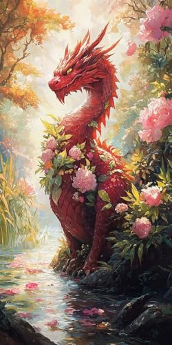 Dinosaurier Blumen Diamond Painting Erwachsene, 5D Diamant Kunst Kinder Kits, DIY Erwachsene Mosaikherstellung Basteln Diamant Malerei Bilder Set für Weihnachten Wanddekoration, Geschenke 35x70cm t480 Dinosaurier Blumen Diamond Painting Erwachsene, 5D Diamant Kunst Kinder Kits, DIY Erwachsene Mosaikherstellung Basteln Diamant Malerei Bilder Set für Weihnachten Wanddekoration, Geschenke 35x70cm t480 von HHQGOUYG