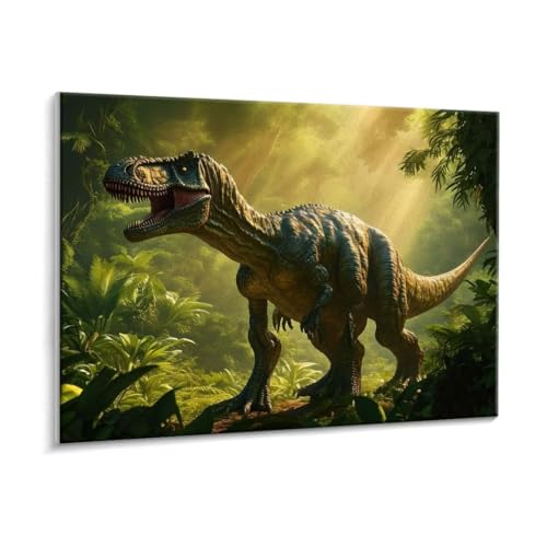 Malen Nach Zahlen Erwachsene, Dinosaurier Paint by Numbers Malen Nach Zahlen, DIY mit Pinseln und Acrylfarben Handgemalt Ölgemälde für Geschenke und Wand Dekoratio, Ohne Rahmen 80 x 100 cm R-491 von HHQGOUYG