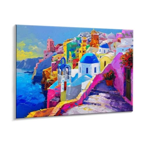 Malen Nach Zahlen Erwachsene, Insel Santorini Paint by Numbers Malen Nach Zahlen, DIY mit Pinseln und Acrylfarben Handgemalt Ölgemälde für Geschenke und Wand Dekoratio, Ohne Rahmen 80 x 100 cm R-703 Malen Nach Zahlen Erwachsene, Insel Santorini Paint by Numbers Malen Nach Zahlen, DIY mit Pinseln und Acrylfarben Handgemalt Ölgemälde für Geschenke und Wand Dekoratio, Ohne Rahmen 80 x 100 cm R-703 von HHQGOUYG