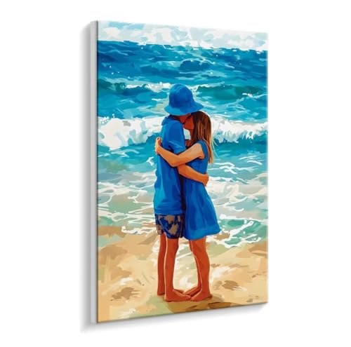 Malen Nach Zahlen Erwachsene, Paar Strand Paint by Numbers Malen Nach Zahlen, DIY mit Pinseln und Acrylfarben Handgemalt Ölgemälde für Geschenke und Wand Dekoratio, Ohne Rahmen 100 x 130 cm R-649 Malen Nach Zahlen Erwachsene, Paar Strand Paint by Numbers Malen Nach Zahlen, DIY mit Pinseln und Acrylfarben Handgemalt Ölgemälde für Geschenke und Wand Dekoratio, Ohne Rahmen 100 x 130 cm R-649 von HHQGOUYG