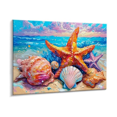 Malen Nach Zahlen Erwachsene, Strand Sterne Paint by Numbers Malen Nach Zahlen, DIY mit Pinseln und Acrylfarben Handgemalt Ölgemälde für Geschenke und Wand Dekoratio, Ohne Rahmen 100 x 130 cm R-673 Malen Nach Zahlen Erwachsene, Strand Sterne Paint by Numbers Malen Nach Zahlen, DIY mit Pinseln und Acrylfarben Handgemalt Ölgemälde für Geschenke und Wand Dekoratio, Ohne Rahmen 100 x 130 cm R-673 von HHQGOUYG