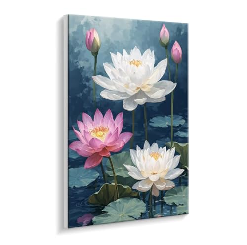 Malen Nach Zahlen Erwachsene - DIY Blumen Handgemalt Ölgemälde Kit für Anfänger, Mit 3 - Pinseln und Acrylfarbe Handgemalt öLgemäLde Kit Als Geschenk Heimdekoration 35 x 50 cm (Rahmenlos) t-311 von HHQGOUYG