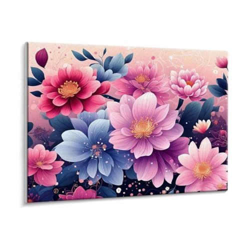 Malen Nach Zahlen Erwachsene - DIY Blumen Handgemalt Ölgemälde Kit für Anfänger, Mit 3 - Pinseln und Acrylfarbe Handgemalt öLgemäLde Kit Als Geschenk Heimdekoration 50 x 70 cm (Rahmenlos) t-379 von HHQGOUYG