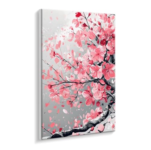 Malen Nach Zahlen Erwachsene - DIY Blumen Schnee Handgemalt Ölgemälde Kit für Anfänger, Mit 3 - Pinseln und Acrylfarbe Handgemalt öLgemäLde Kit Als Geschenk Heimdekoration 70 x 90 cm (Rahmenlos) t-353 von HHQGOUYG