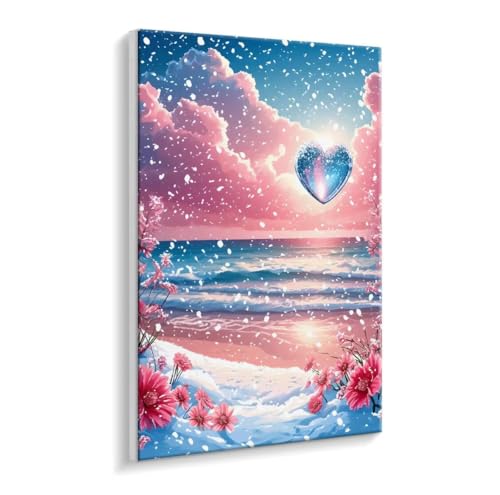 Malen Nach Zahlen Erwachsene - DIY Blumen Strand Handgemalt Ölgemälde Kit für Anfänger, Mit 3 - Pinseln und Acrylfarbe Handgemalt öLgemäLde Kit Als Geschenk Heimdekoration 70 x 90 cm (Rahmenlos) t-347 von HHQGOUYG