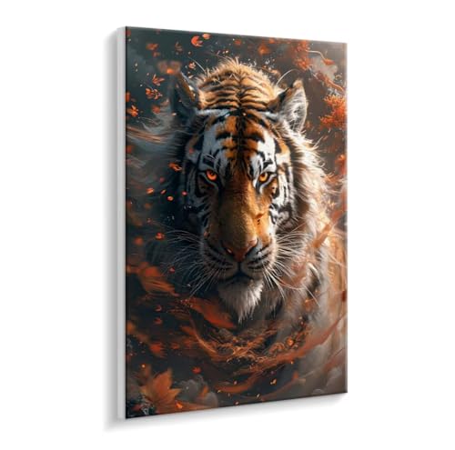 Malen Nach Zahlen Erwachsene - DIY Der Tiger Handgemalt Ölgemälde Kit für Anfänger, Mit 3 - Pinseln und Acrylfarbe Handgemalt öLgemäLde Kit Als Geschenk Heimdekoration 50 x 70 cm (Rahmenlos) t-517 von HHQGOUYG