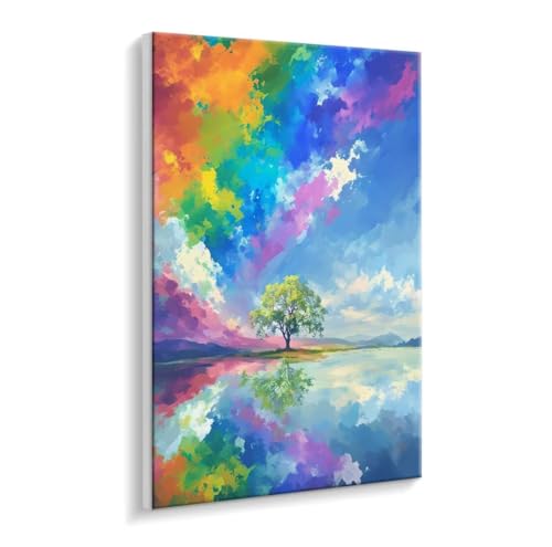 Malen Nach Zahlen Erwachsene - DIY Farbe Himmel Handgemalt Ölgemälde Kit für Anfänger, Mit 3 - Pinseln und Acrylfarbe Handgemalt öLgemäLde Kit Als Geschenk Heimdekoration 90 x 120 cm (Rahmenlos) t-57 von HHQGOUYG