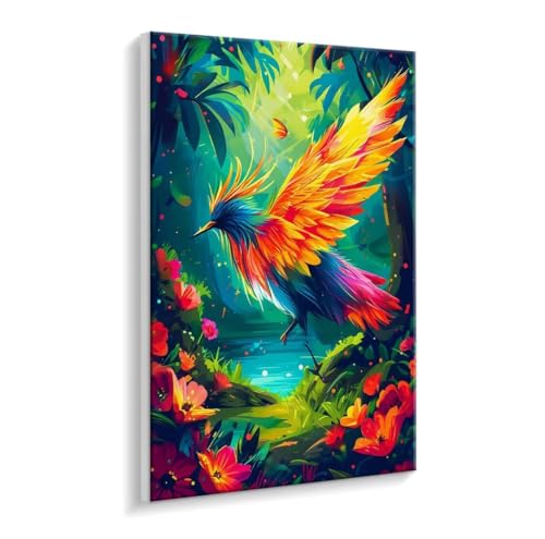 Malen Nach Zahlen Erwachsene - DIY Farbe Vogel Handgemalt Ölgemälde Kit für Anfänger, Mit 3 - Pinseln und Acrylfarbe Handgemalt öLgemäLde Kit Als Geschenk Heimdekoration 70 x 90 cm (Rahmenlos) t-69 von HHQGOUYG