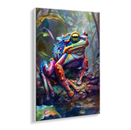 Malen Nach Zahlen Erwachsene - DIY Frösch Handgemalt Ölgemälde Kit für Anfänger, Mit 3 - Pinseln und Acrylfarbe Handgemalt öLgemäLde Kit Als Geschenk Heimdekoration 50 x 70 cm (Rahmenlos) t-647 von HHQGOUYG