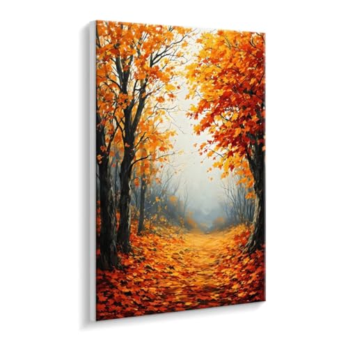 Malen Nach Zahlen Erwachsene - DIY Herbst Handgemalt Ölgemälde Kit für Anfänger, Mit 3 - Pinseln und Acrylfarbe Handgemalt öLgemäLde Kit Als Geschenk Heimdekoration 70 x 90 cm (Rahmenlos) t-655 von HHQGOUYG