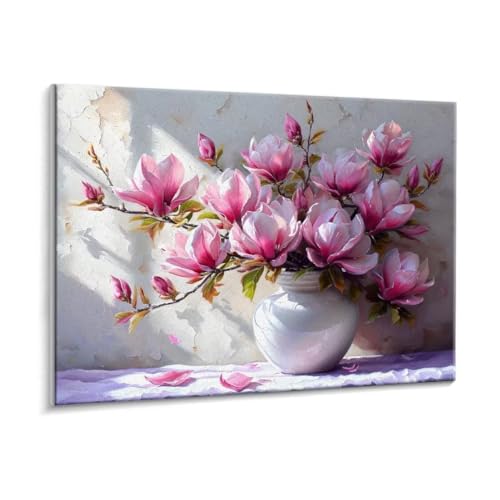 Malen Nach Zahlen Erwachsene - DIY Jade Orchidee Handgemalt Ölgemälde Kit für Anfänger, Mit 3 - Pinseln und Acrylfarbe Handgemalt öLgemäLde Kit Als Geschenk Heimdekoration 50 x 70 cm (Rahmenlos) t-819 von HHQGOUYG