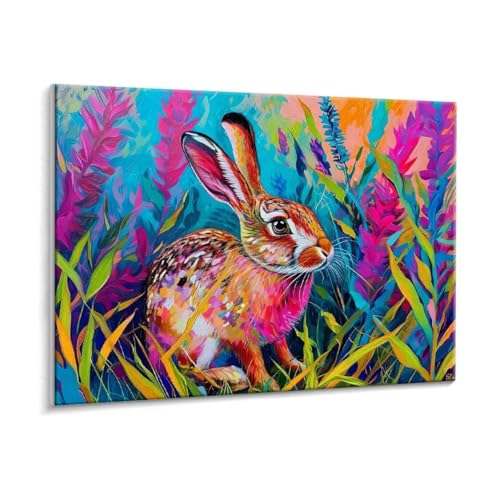 Malen Nach Zahlen Erwachsene - DIY Kaninchen Handgemalt Ölgemälde Kit für Anfänger, Mit 3 - Pinseln und Acrylfarbe Handgemalt öLgemäLde Kit Als Geschenk Heimdekoration 35 x 50 cm (Rahmenlos) t-803 von HHQGOUYG