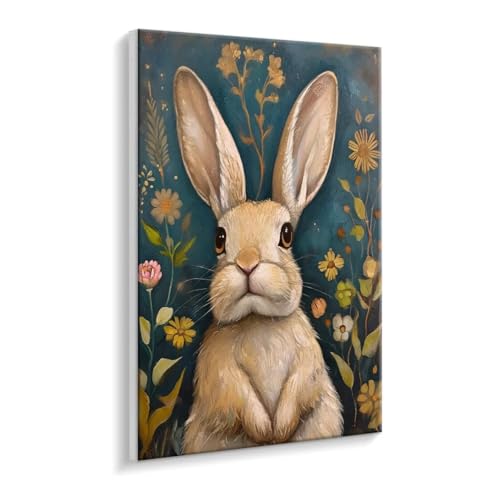 Malen Nach Zahlen Erwachsene - DIY Kaninchen Handgemalt Ölgemälde Kit für Anfänger, Mit 3 - Pinseln und Acrylfarbe Handgemalt öLgemäLde Kit Als Geschenk Heimdekoration 70 x 90 cm (Rahmenlos) t-745 von HHQGOUYG