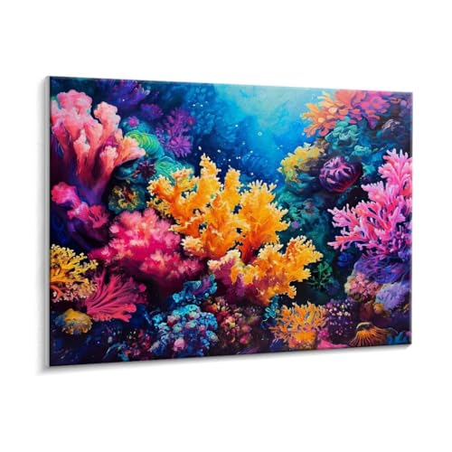 Malen Nach Zahlen Erwachsene - DIY Korallen Handgemalt Ölgemälde Kit für Anfänger, Mit 3 - Pinseln und Acrylfarbe Handgemalt öLgemäLde Kit Als Geschenk Heimdekoration 70 x 90 cm (Rahmenlos) t-687 von HHQGOUYG