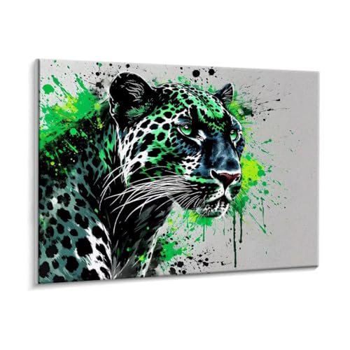 Malen Nach Zahlen Erwachsene - DIY Leopard Handgemalt Ölgemälde Kit für Anfänger, Mit 3 - Pinseln und Acrylfarbe Handgemalt öLgemäLde Kit Als Geschenk Heimdekoration 50 x 70 cm (Rahmenlos) t-41 von HHQGOUYG