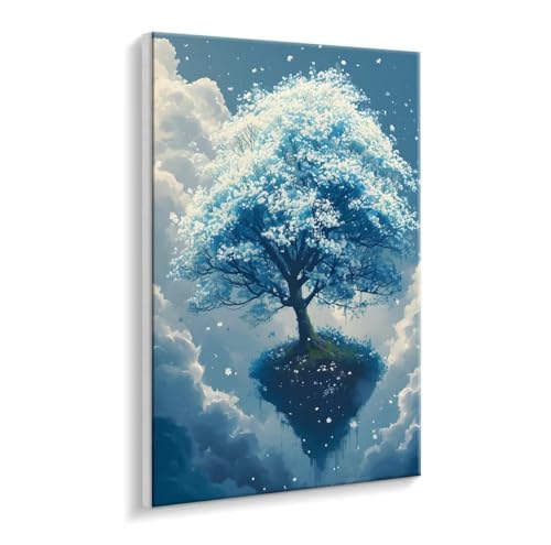 Malen Nach Zahlen Erwachsene - DIY Magie Bäume Handgemalt Ölgemälde Kit für Anfänger, Mit 3 - Pinseln und Acrylfarbe Handgemalt öLgemäLde Kit Als Geschenk Heimdekoration 70 x 90 cm (Rahmenlos) t-595 von HHQGOUYG