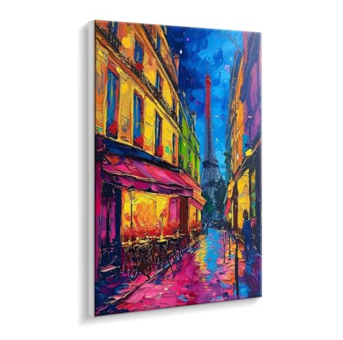 Malen Nach Zahlen Erwachsene - DIY Paris Straßenblick Handgemalt Ölgemälde Kit für Anfänger, Mit 3 - Pinseln und Acrylfarbe Handgemalt öLgemäLde Kit Als Heimdekoration 35 x 50 cm (Rahmenlos) t-11 von HHQGOUYG