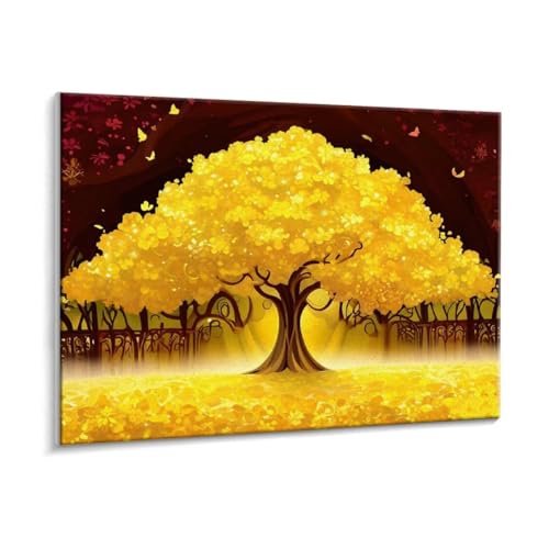 Malen Nach Zahlen Erwachsene - DIY Reicher Baum Handgemalt Ölgemälde Kit für Anfänger, Mit 3 - Pinseln und Acrylfarbe Handgemalt öLgemäLde Kit Als Geschenk Heimdekoration 70 x 90 cm (Rahmenlos) t-235 von HHQGOUYG