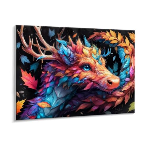 Malen Nach Zahlen Erwachsene - DIY Sieben Drachen Handgemalt Ölgemälde Kit für Anfänger, Mit 3 - Pinseln und Acrylfarbe Handgemalt öLgemäLde Kit Als Geschenk Heimdekoration 50 x 70 cm (Rahmenlos) t643 von HHQGOUYG