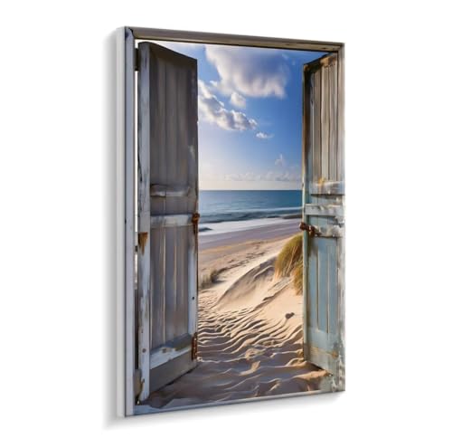 Malen Nach Zahlen Erwachsene - DIY Strand Aussicht Handgemalt Ölgemälde Kit für Anfänger, Mit 3 - Pinseln und Acrylfarbe Handgemalt öLgemäLde Kit Als Heimdekoration 90 x 120 cm (Rahmenlos) t-669 von HHQGOUYG