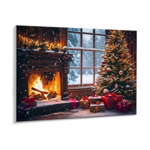 Malen Nach Zahlen Erwachsene - DIY Weihnachtshütte Handgemalt Ölgemälde Kit für Anfänger, Mit 3 - Pinseln und Acrylfarbe Handgemalt öLgemäLde Kit Als Heimdekoration 70 x 90 cm (Rahmenlos) t-699 von HHQGOUYG