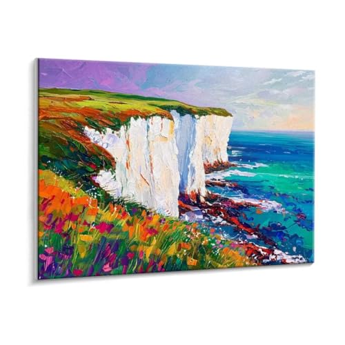 Malen Nach Zahlen Erwachsene - DIY Weiße Klippe Handgemalt Ölgemälde Kit für Anfänger, Mit 3 - Pinseln und Acrylfarbe Handgemalt öLgemäLde Kit Als Geschenk Heimdekoration 90 x 120 cm (Rahmenlos) t-27 von HHQGOUYG