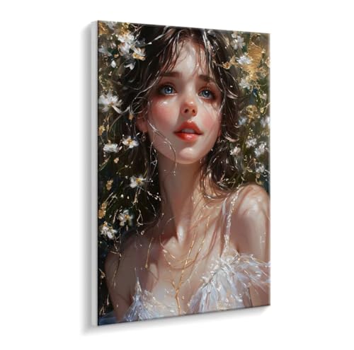 Malen Nach Zahlen Erwachsene - DIY niedlich Mädchen Handgemalt Ölgemälde Kit für Anfänger, Mit 3 - Pinseln und Acrylfarbe Handgemalt öLgemäLde Kit Als Heimdekoration 50 x 70 cm (Rahmenlos) t-477 von HHQGOUYG