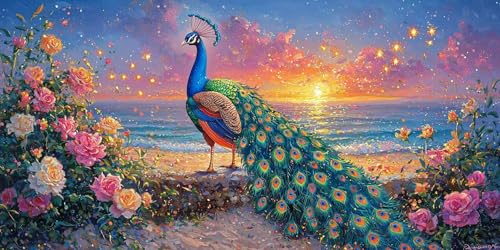 Pfauen Blumen Diamond Painting Erwachsene, 5D Diamant Kunst Kinder Kits, DIY Erwachsene Mosaikherstellung Basteln Diamant Malerei Bilder Set für Weihnachten Wanddekoration, Geschenke 40x80cm t-476 Pfauen Blumen Diamond Painting Erwachsene, 5D Diamant Kunst Kinder Kits, DIY Erwachsene Mosaikherstellung Basteln Diamant Malerei Bilder Set für Weihnachten Wanddekoration, Geschenke 40x80cm t-476 von HHQGOUYG