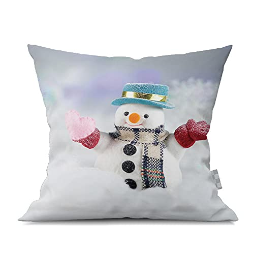 HHRHLKNH Kissenbezuge Weihnachten Schneemann Pfirsichpersonal Kissen Set Home Supplies Dekorative Taille-Stil Eleven._45 * 45 cm. von HHRHLKNH
