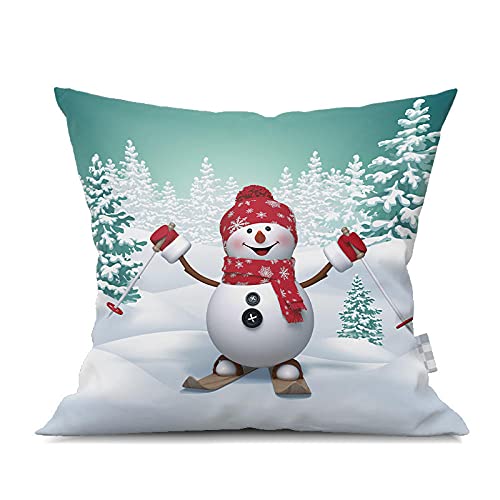 HHRHLKNH Kissenbezüge 45X45 Weihnachten Schneemann Pfirsichpersonal Kissen Set Home Supplies Dekorative Taille-Stile Vierzehn_45 * 45 cm. von HHRHLKNH