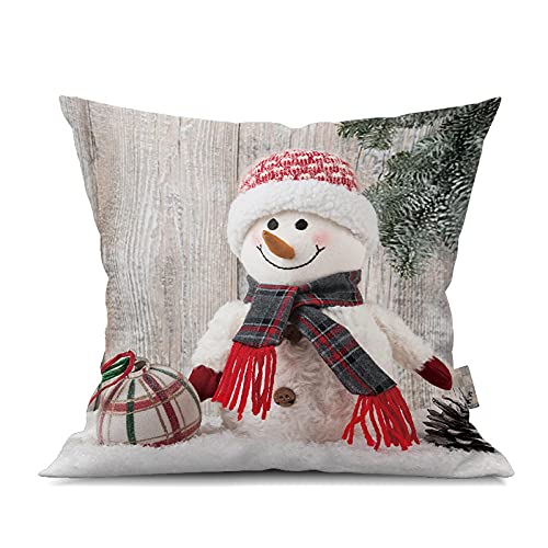 Outdoor Kissen Wasserfest Weihnachten Schneemann Pfirsichpersonal Kissen Set Home Supplies Dekorative Taille-Stil Zwölf._45 * 45 cm. von HHRHLKNH