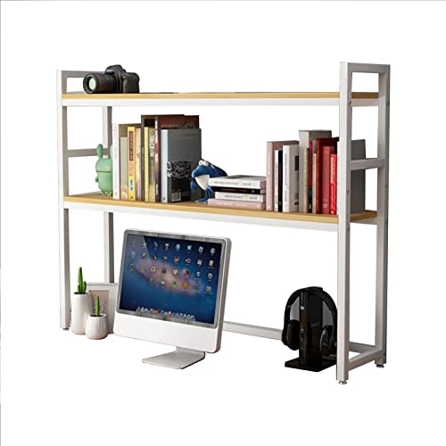 HHXWAN Bücherregal – Computertisch-Bücherregal, Desktop-Bücherregal für Computertisch, Mehrzweck-Bücherregal aus Holz für die Arbeitsplatte, Verstellbarer Regal-Organizer von HHXWAN