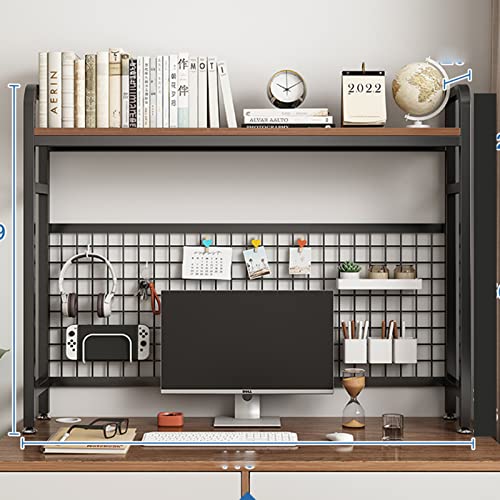 HHXWAN Büro-Schreibtisch-Organizer, mit Gitterplatten, industriell, Computer-Schreibtisch-Bücherregal, Büro-Ausstellungsregal von HHXWAN