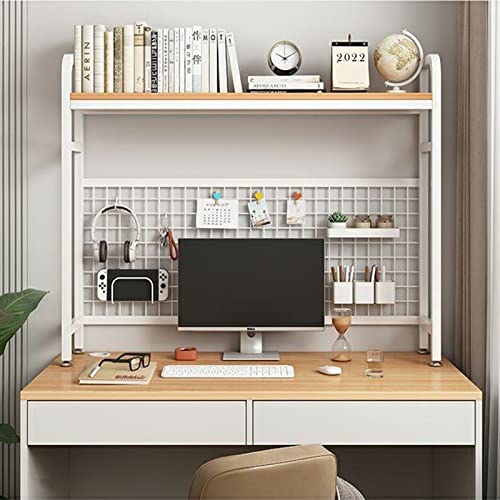 HHXWAN - Mit Mesh-Rückwand, multifunktionalem Bücherregal aus Schmiedeeisen, Computer-Desktop-Display-Rack-Lagerregal für Schlafsäle für Büros und Zuhause von HHXWAN