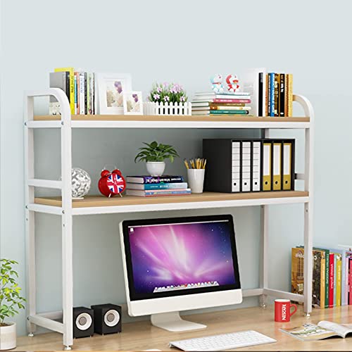 HHXWAN Organizer – Schreibtisch-Regalständer, 2-stufiges Mehrzweck-Bücherregal auf der Arbeitsplatte, Bücherregal für Computer-Desktop, Aufbewahrungsregal von HHXWAN