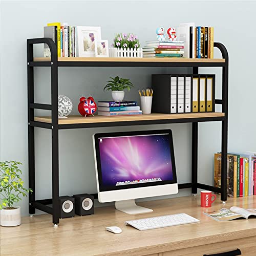 HHXWAN Organizer – Schreibtisch-Regalständer, 2-stufiges Mehrzweck-Bücherregal auf der Arbeitsplatte, Bücherregal für Computer-Desktop, Aufbewahrungsregal von HHXWAN