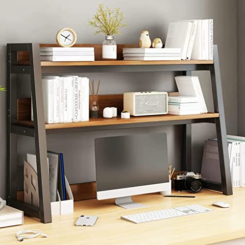 Organisationsregal – 2-stufiges Mehrzweck-Bücherregal für Arbeitsplatten, verstellbares Schreibtisch-Bücherregal, Bücherregal für Computer-Desktop, Aufbewahrung im Heimbüro, Präsentationsregal ( von HHXWAN