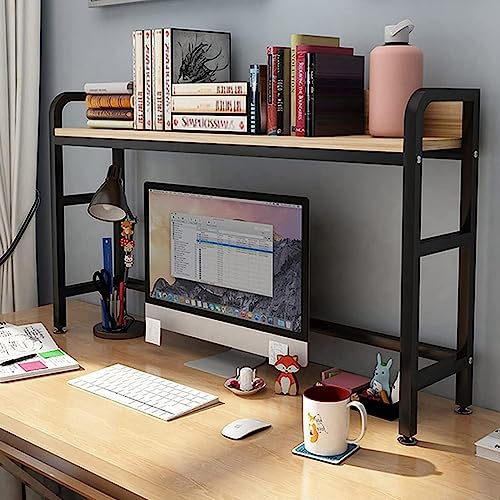 Schreibtisch-Bücherregal aus Holz und Metall – für Computertisch, Desktop-Organizer-Regal, Mehrzweck-Bücherregal auf Arbeitsplatte, offenes Aufbewahrungsregal, für OfficeHomeDorm-Ausstellungsrega von HHXWAN