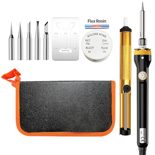 Lötkolben Set HHYSSG Lötkolben Kit Lötset 60W Regelbar und EIN/AUS-Schalter Soldering Iron Kit 220V mit 5 Lötspitzen, Entlötpumpe Lötkolbenständer Lötzinn Lötkolben Set HHYSSG Lötkolben Kit Lötset 60W Regelbar und EIN/AUS-Schalter Soldering Iron Kit 220V mit 5 Lötspitzen, Entlötpumpe Lötkolbenständer Lötzinn von HHYSSG