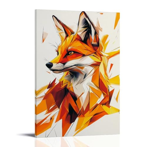 HHYXMJLL Dekoratives Poster, Motiv: Ein stilisierter Fuchs mit scharfen, eckigen Formen in lebendigen Orangetönen, stilvolle Wanddekoration, 30 x 45 cm HHYXMJLL Dekoratives Poster, Motiv: Ein stilisierter Fuchs mit scharfen, eckigen Formen in lebendigen Orangetönen, stilvolle Wanddekoration, 30 x 45 cm von HHYXMJLL