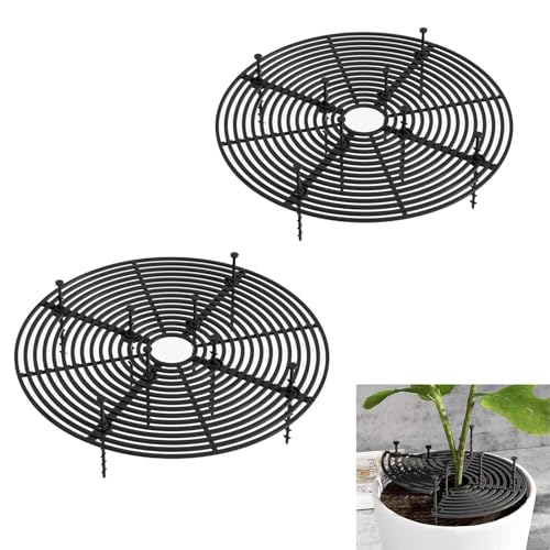 HHZZXCDH 2 Stück Pflanzenschutz Katze Blumentopf Abdeckung Pflanzengitter 30 cm Blumen Topf für drinnen und draußen Blumentopfschutz Katzen und Kindern von HHZZXCDH