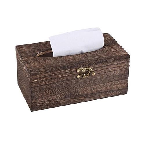 Box für Taschentücher Holz Tissue Box Papier Serviettenhalter Spender Fall Badezimmer Büro Schreibtisch Dekor Taschentuch Box (Color : B) von HHeaeR