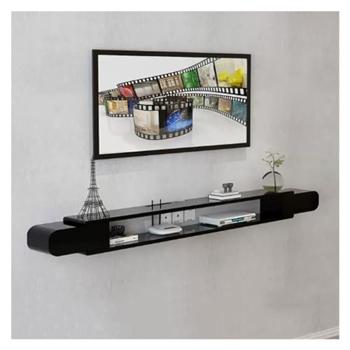 TV Cabinet Moderne schwebende, an der Wand montierte 55/63/70,8-Zoll-TV-Konsole mit offenem Ablagefach, platzsparendes, dekoratives, modernes Medienaufbewahrungsregal Sideboard Hängend (Color : Schwa von HHeaeR