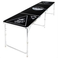 Beer-Pong-Klapptisch Höhenverstellbar Schwarz HI von HI