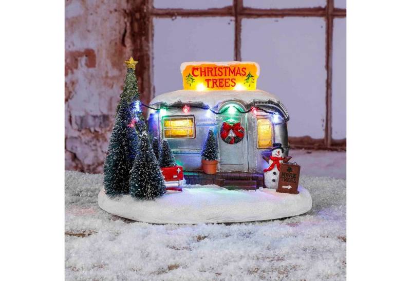 HI Dekoobjekt LED Weihnachtsstadt "Baumverkauf" 10 LEDs ca. 25 x 18 x 17 cm (1 St) von HI