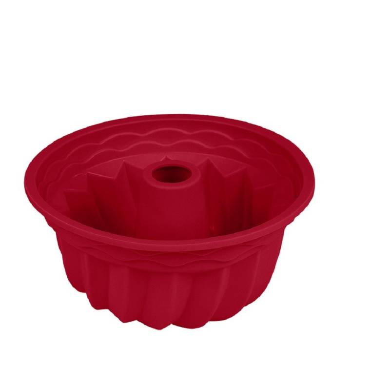 HI Silikonform Silikon Gugelhupf Kuchenform Rot Haushalt International Art. 18079 von HI